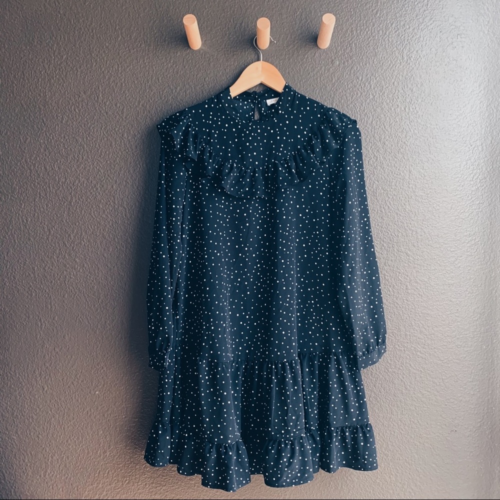 Topshop - Ruffle Yoke LongSleeve Mini dress - NWT